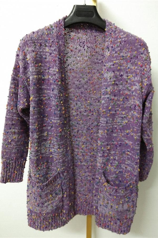 Multicolor Long Sleeve Pocket Cardigan