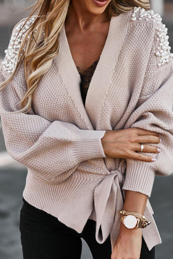 Lace-Up Standard Women's Sweater
