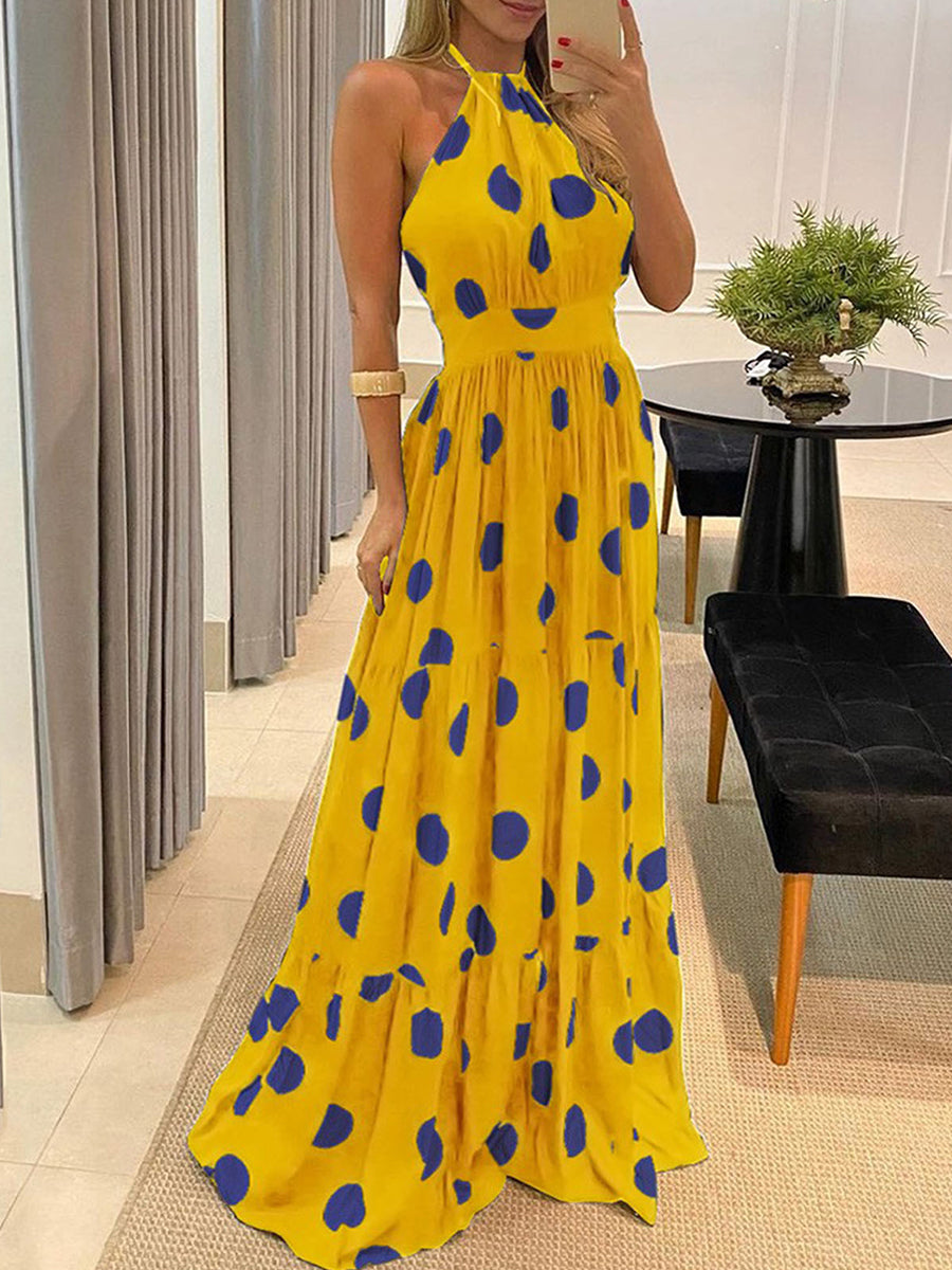 Peacock Feather Print Dress