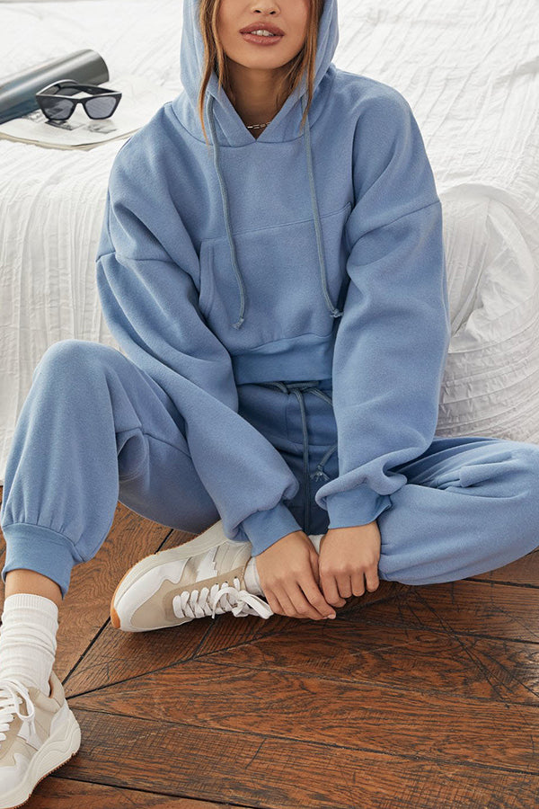 COTTON BLEND POCKETED JOGGERS