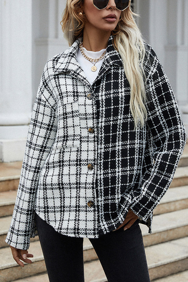 Plaid Cardigan Jacket