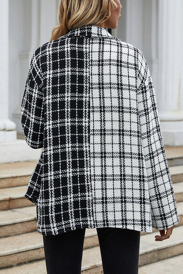 Plaid Cardigan Jacket