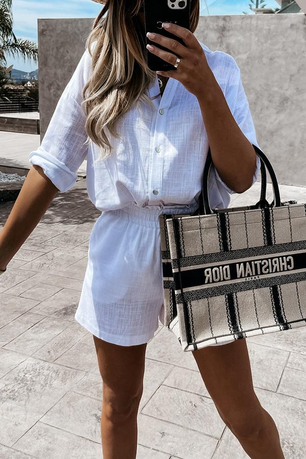 Your Wish Linen Shirt & Shorts Set