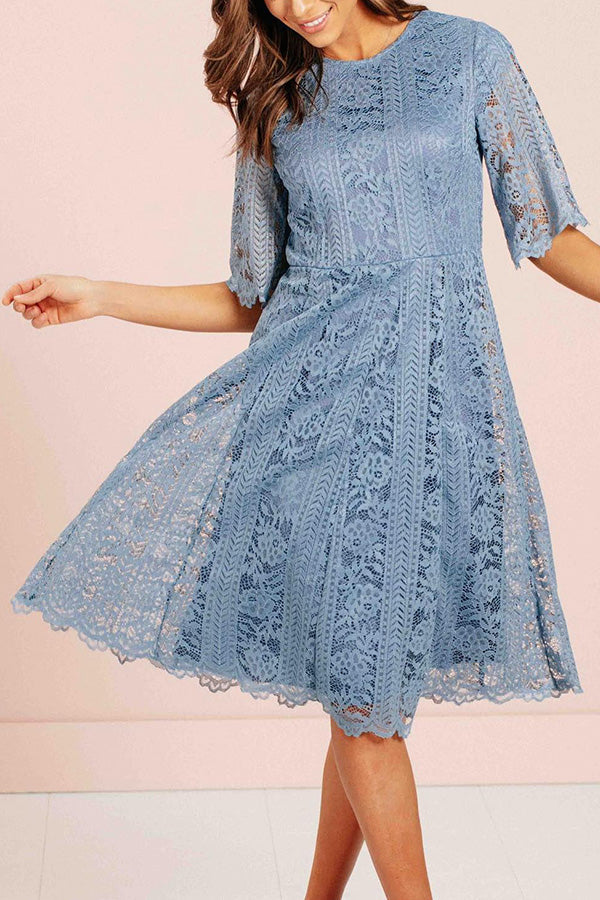 Romantic & Graceful Lace Midi Dress