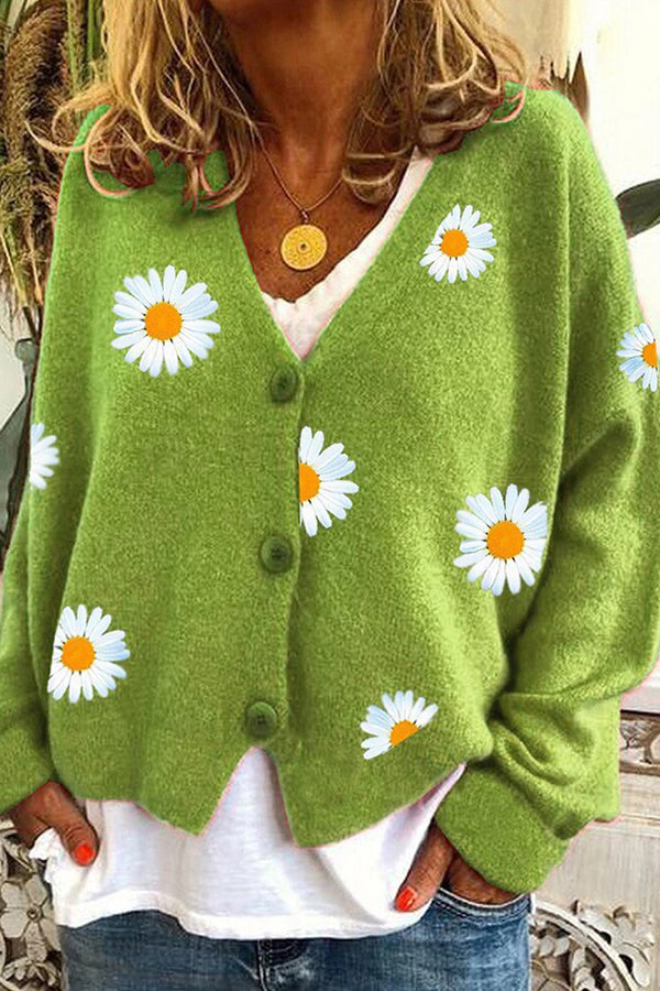 Youthful Print Long Sleeve Sweater