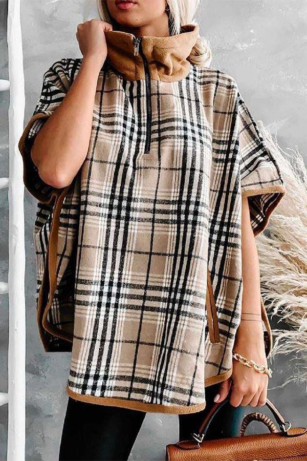 Plaid Woolen Fleece Top