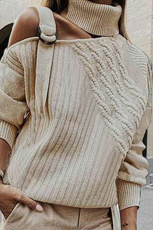 Knitting High Collar Sweater