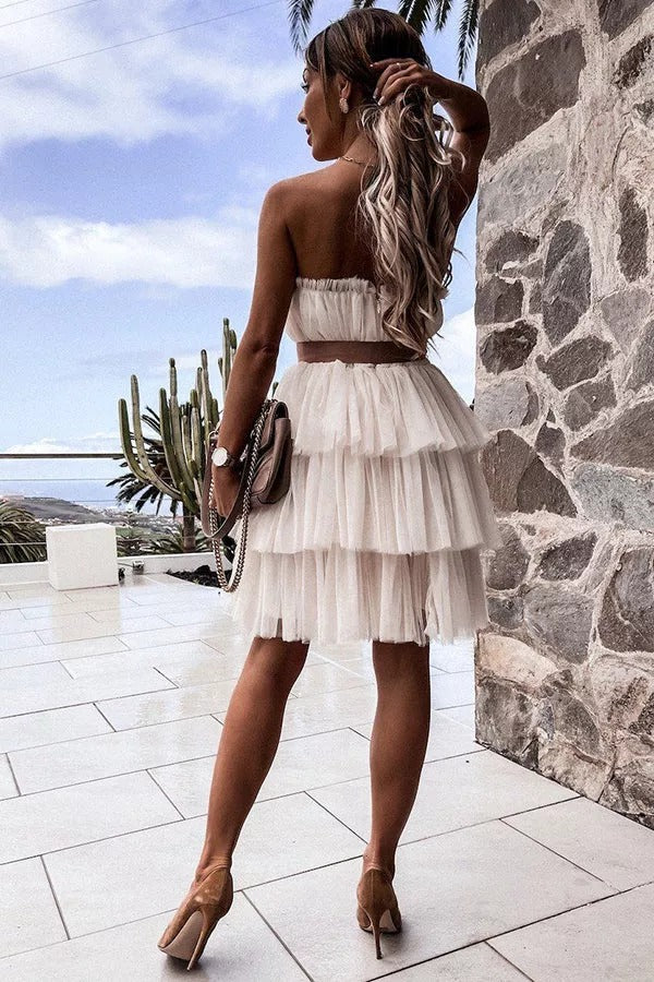 Find The Light Off Shoulder Tulle Cake Dress