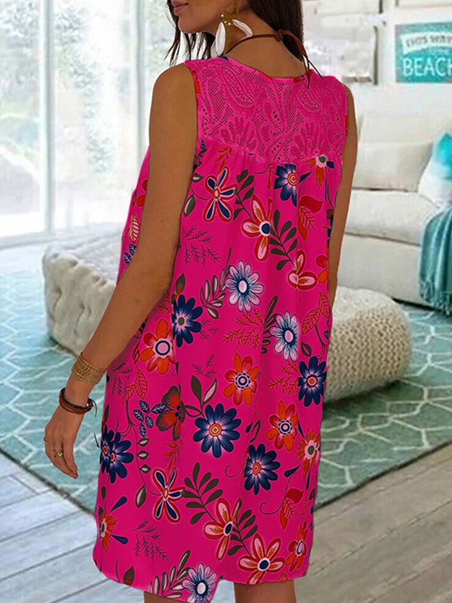 Lace Printed Dress