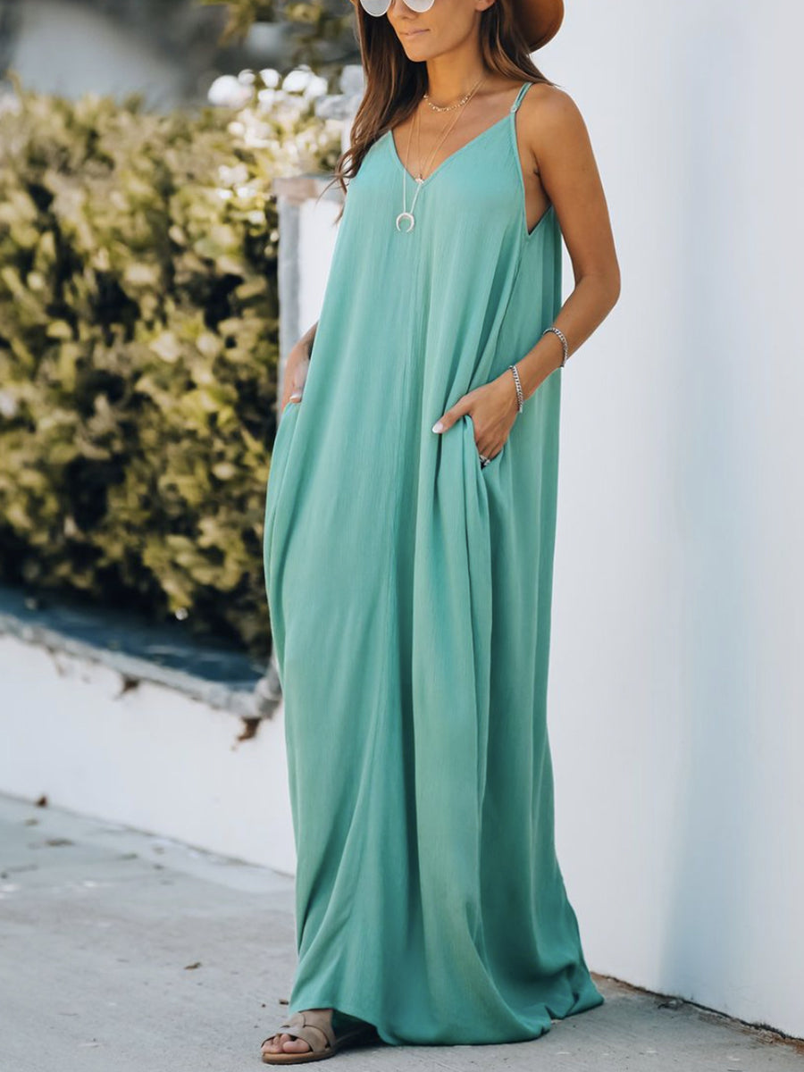 Tie-dye Loose Multicolor Maxi Dress