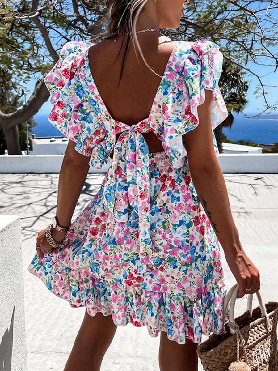 Beachside Dreaming Floral Mini Dress