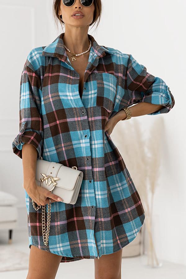 Plaid Shirt Dress