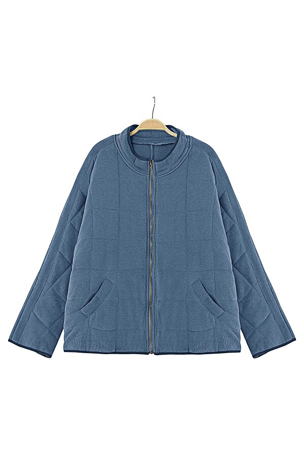 Solid Color Zipper Jacket