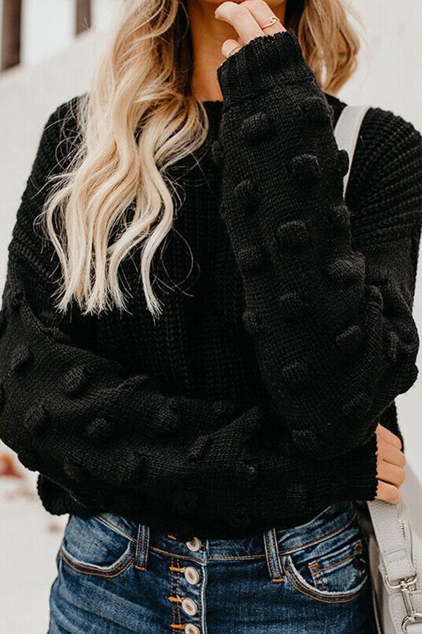 Loose Puff Sleeve Sweater