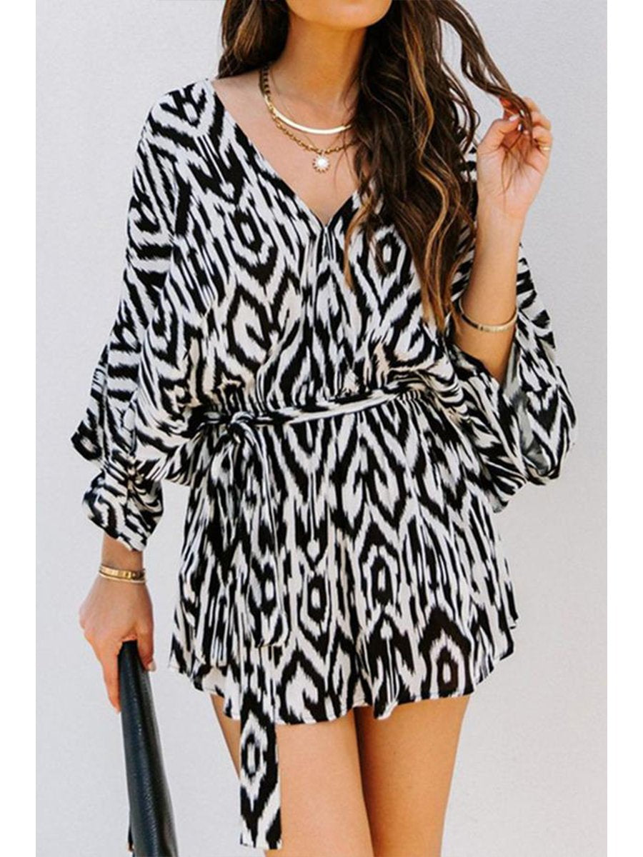 Pretty Abstract Print Romper