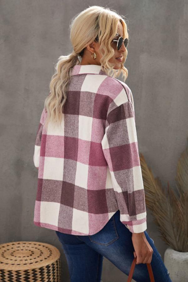 Plaid Color Block Shacket