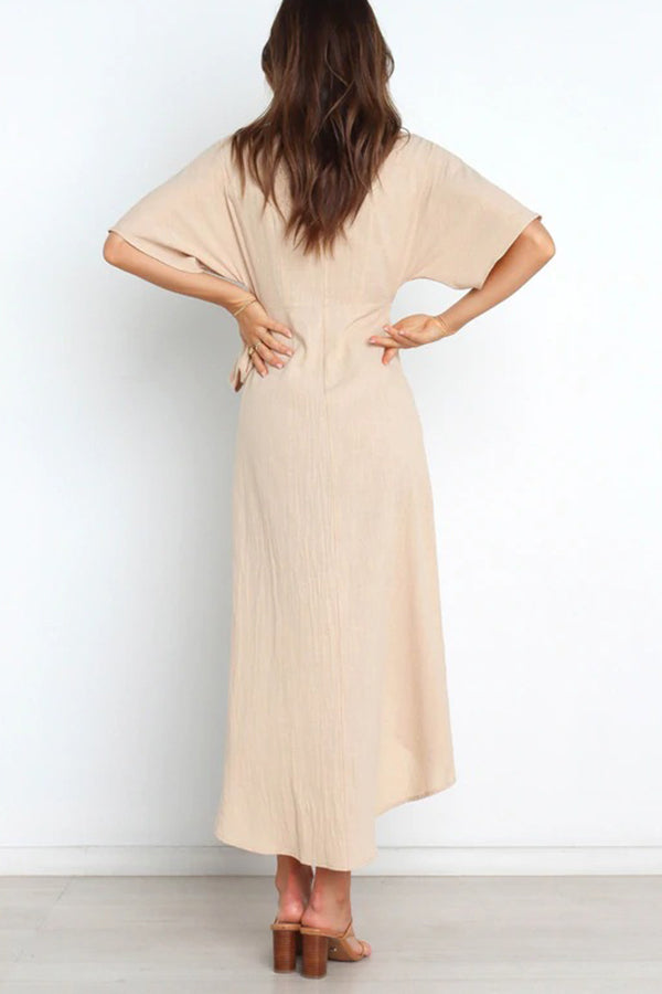 Circus Wrap High Low Midi Dress