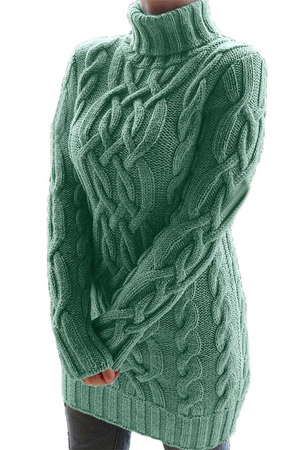 Thick Line Twist Sweater Dress