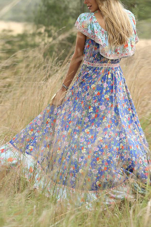 Vacation Sexy Off-the-shoulder Printed Dress