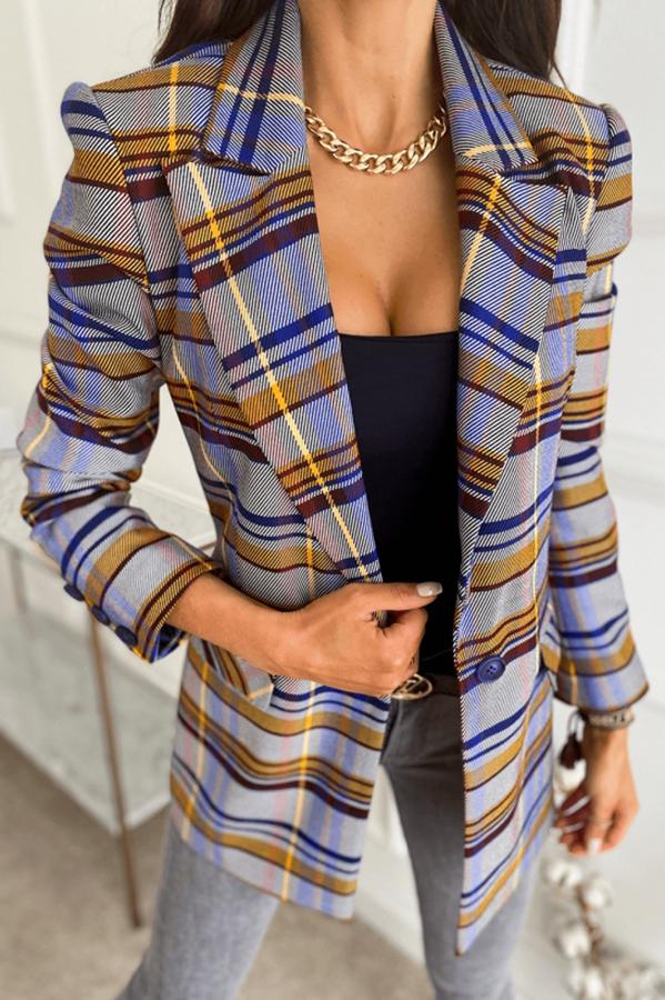 Plaid Button Down Blazer