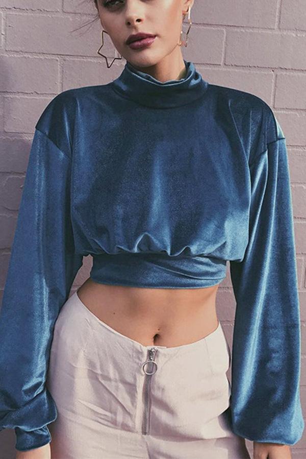 Velvet Short Cropped Thin Top