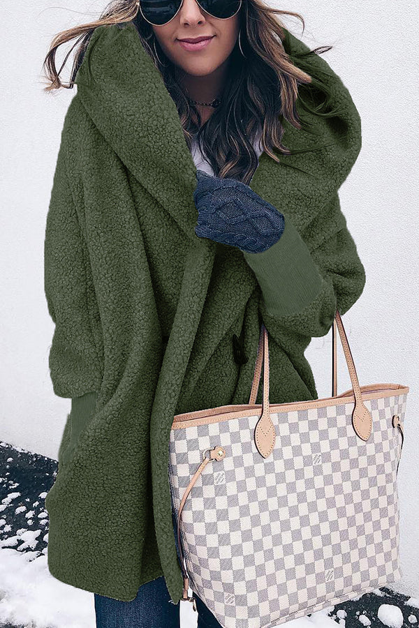 Long Sleeve Collared Cute Coat