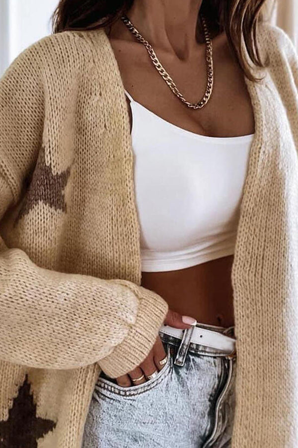Print Casual Cardigan