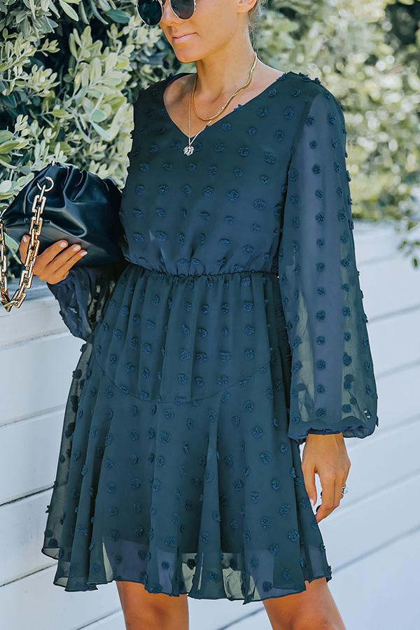 Hope You Dance Gathered Polka Dot Dress