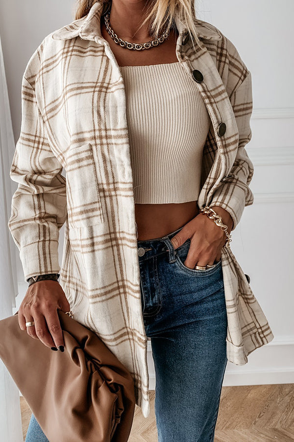 The Rocky Mountain Brown/Cream Plaid Shacket