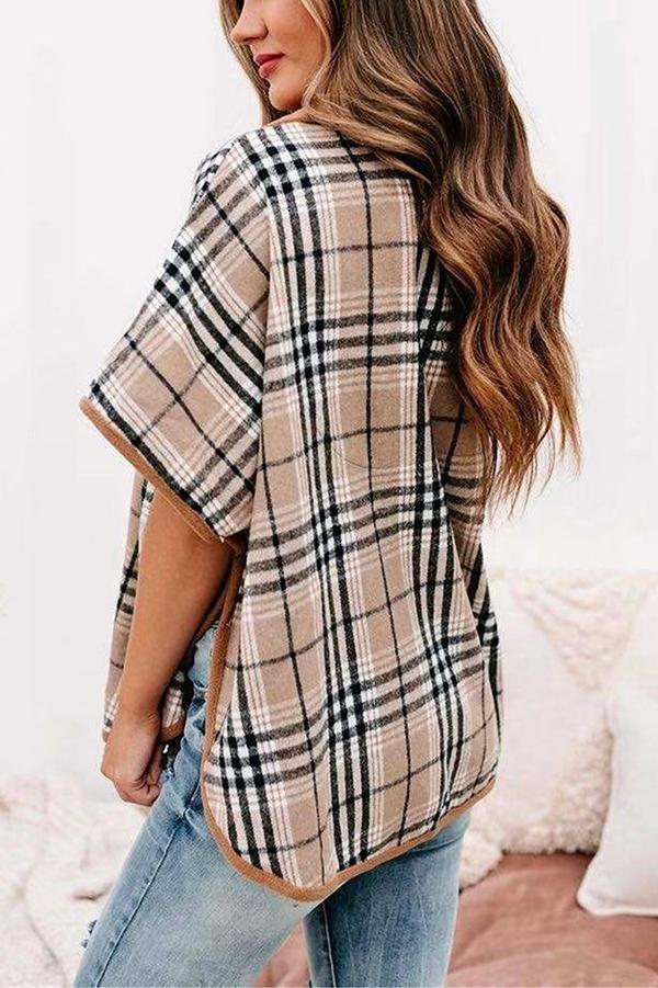 Plaid Woolen Fleece Top