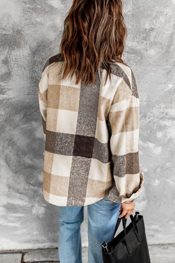 Plaid Color Block Shacket