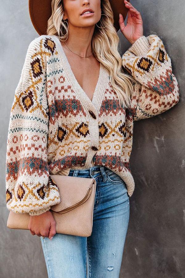 Beauty Button Front Relaxed Cardigan
