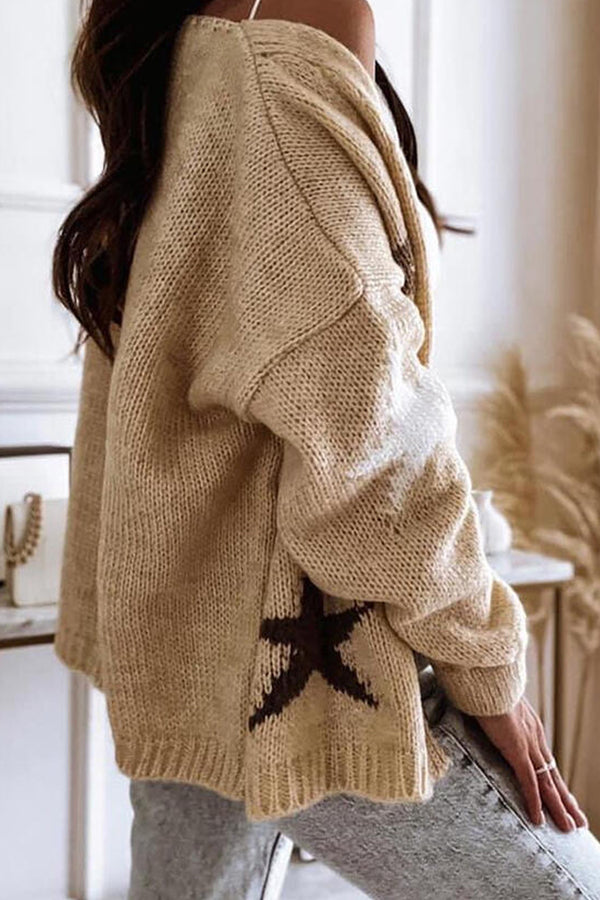 Print Casual Cardigan