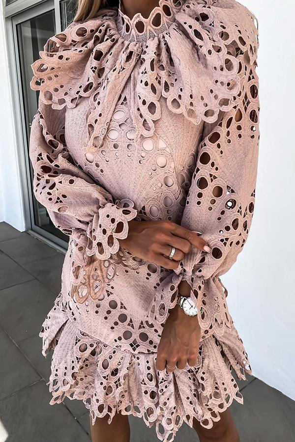Spotlight Hour Petal Lace Mini Dress