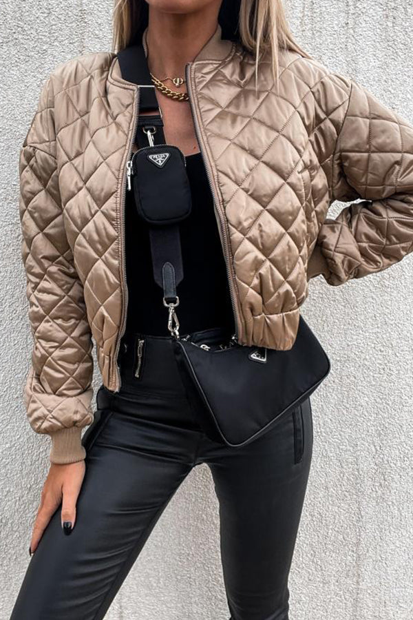Quilted Cotton Plaid Jacket