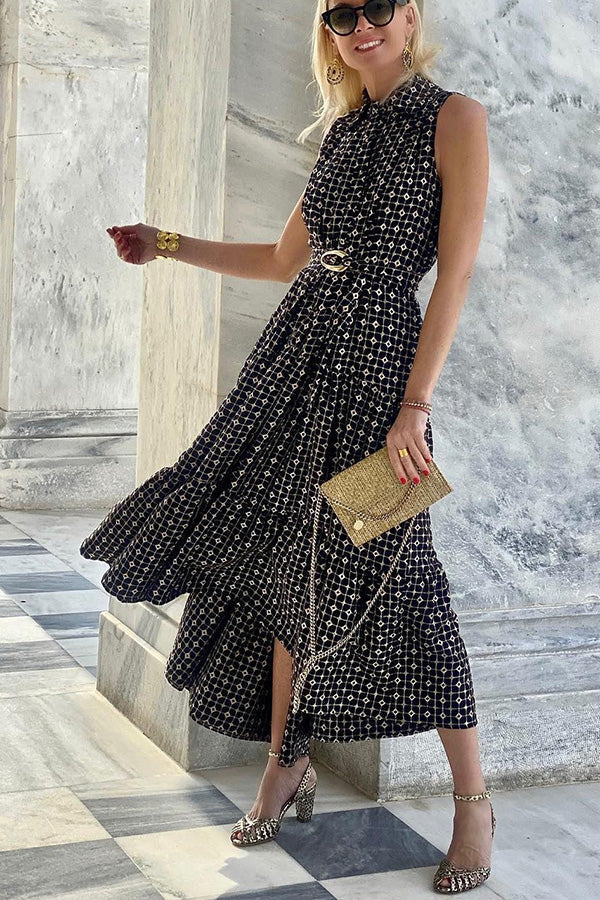 Bodega Bay Sleeveless Shirt Midi Dress