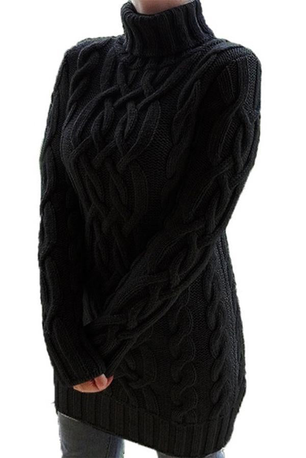 Thick Line Twist Sweater Dress