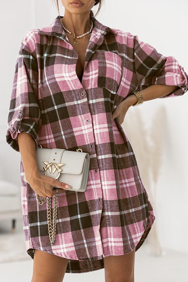 Plaid Shirt Dress