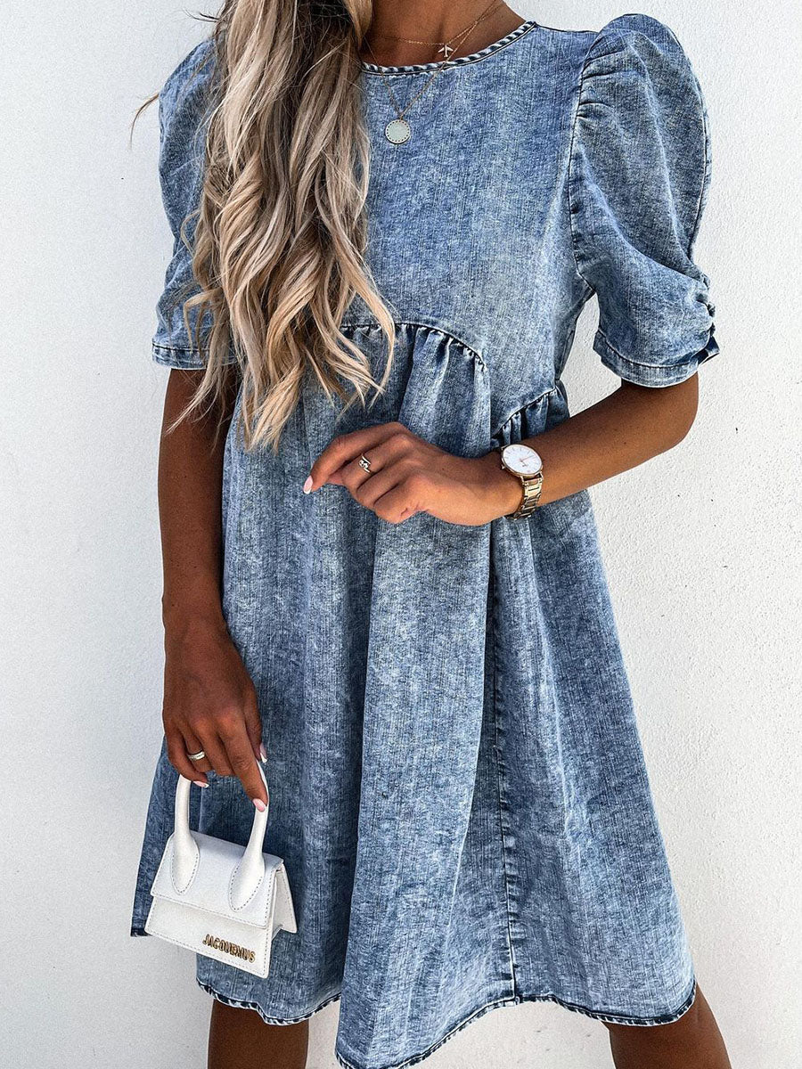 Sedona Cotton Denim Babydoll Dress
