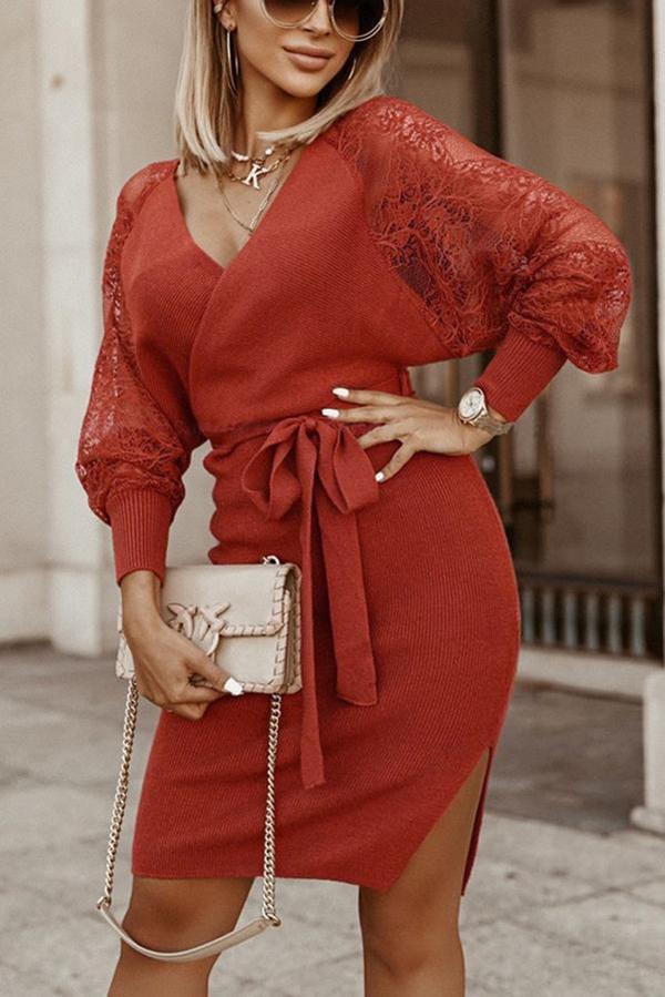 Lace Wrap Dress