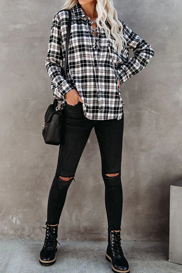 MESH DRAWSTRING BOYFRIEND SHIRTS