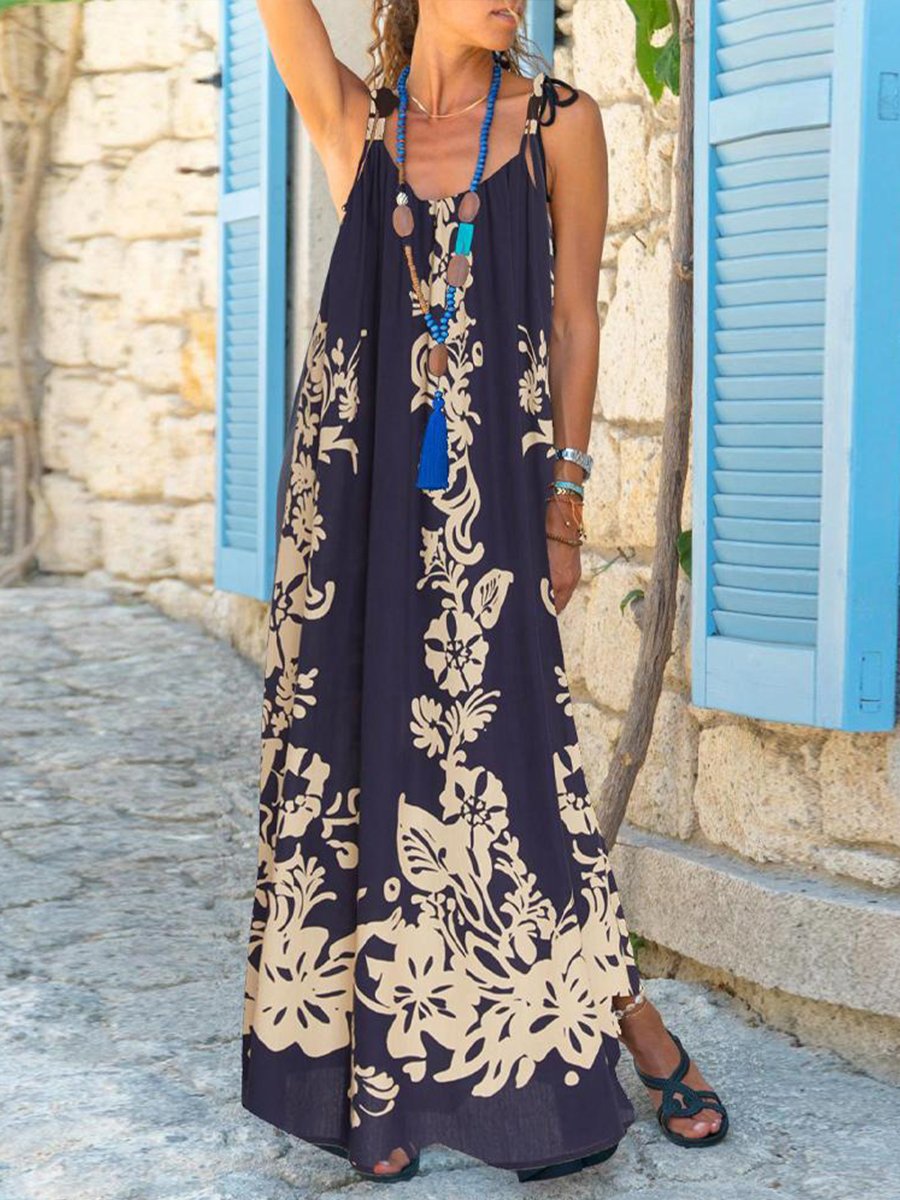 Glamorous Sleeveless Print Maxi Dress
