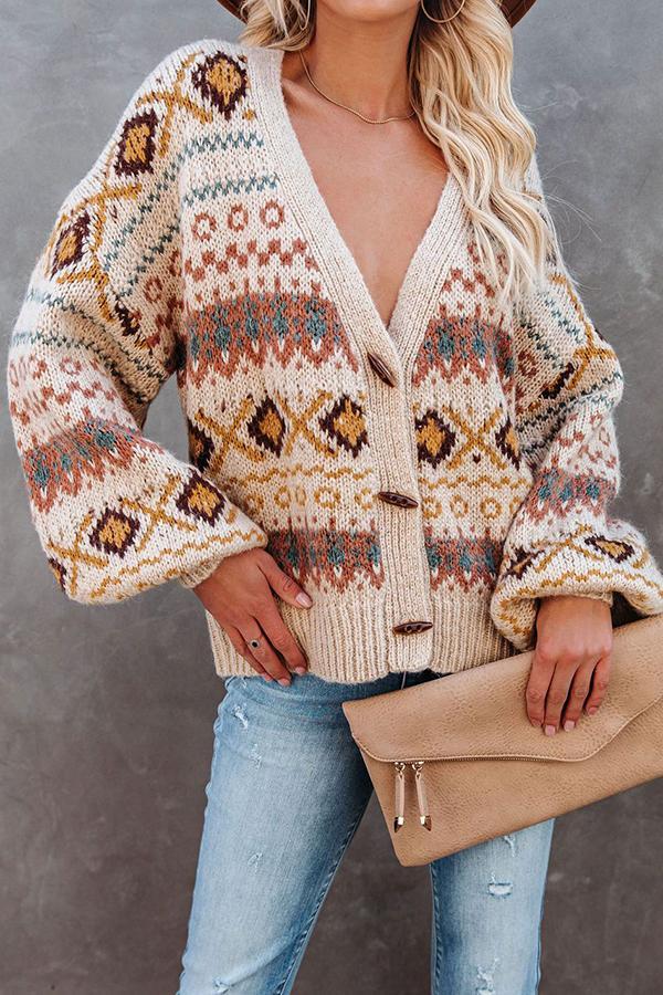 Beauty Button Front Relaxed Cardigan