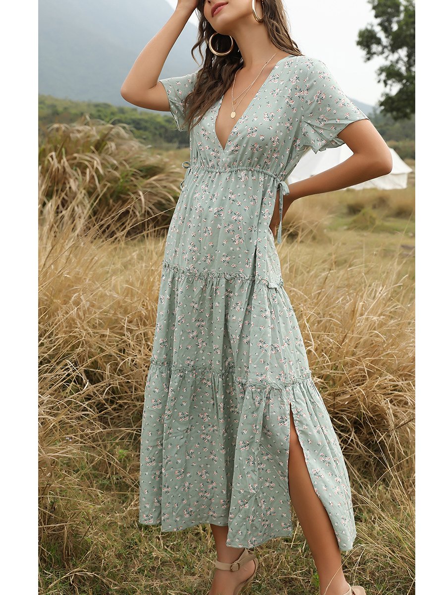 Bohemia Dress With Lotus Edge