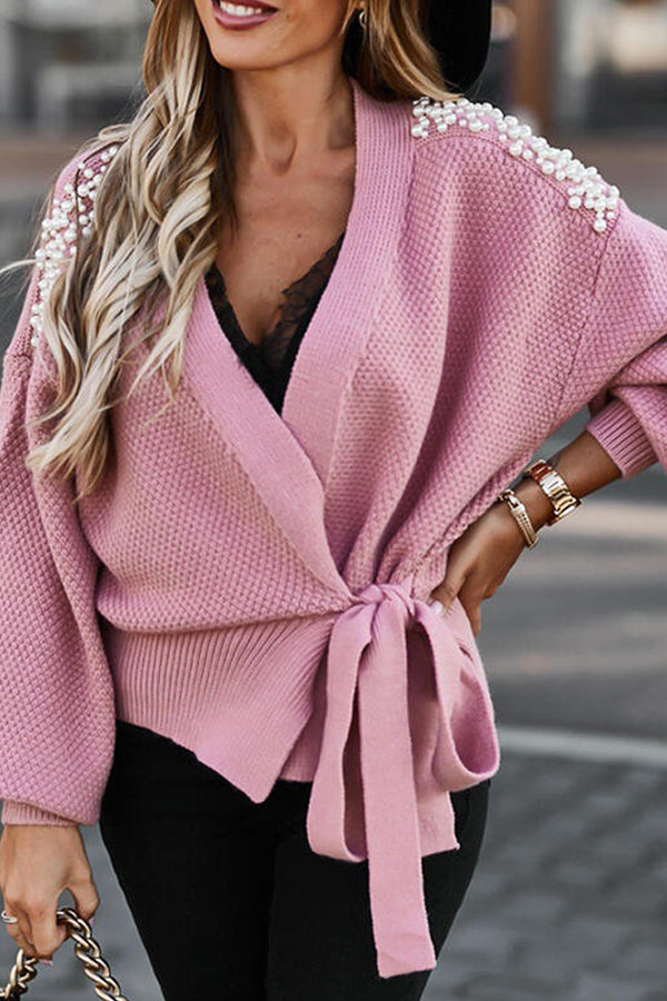 Lace-Up Standard Women's Sweater