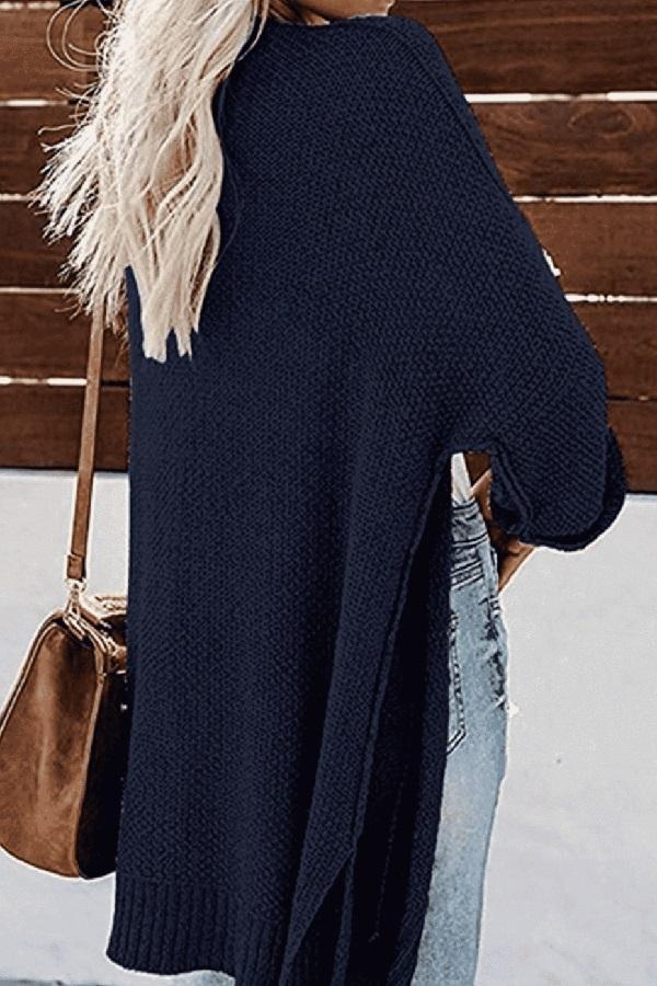 Casual Long Sleeve Knit Cardigan