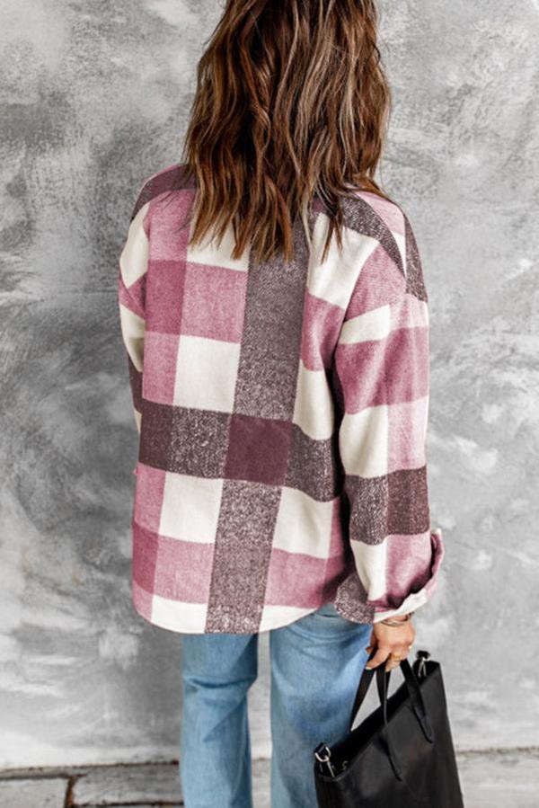 Plaid Color Block Shacket