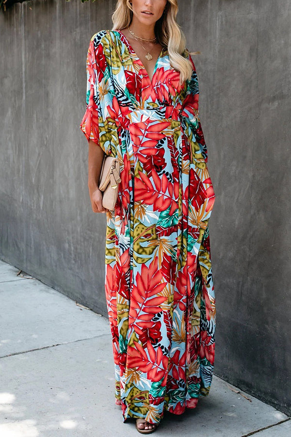 Summer Solstice Floral Maxi Cover Up