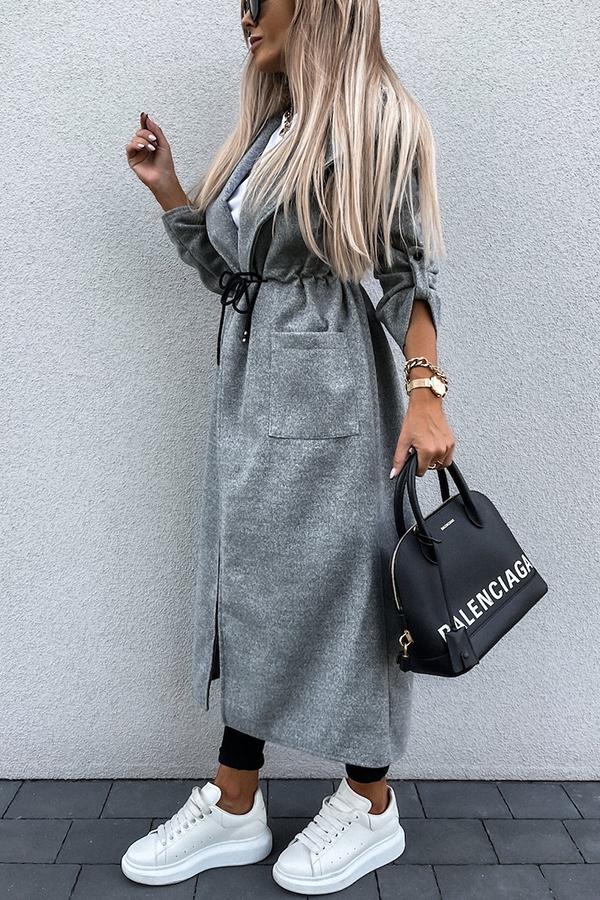 Drawstring Light Weight Coat