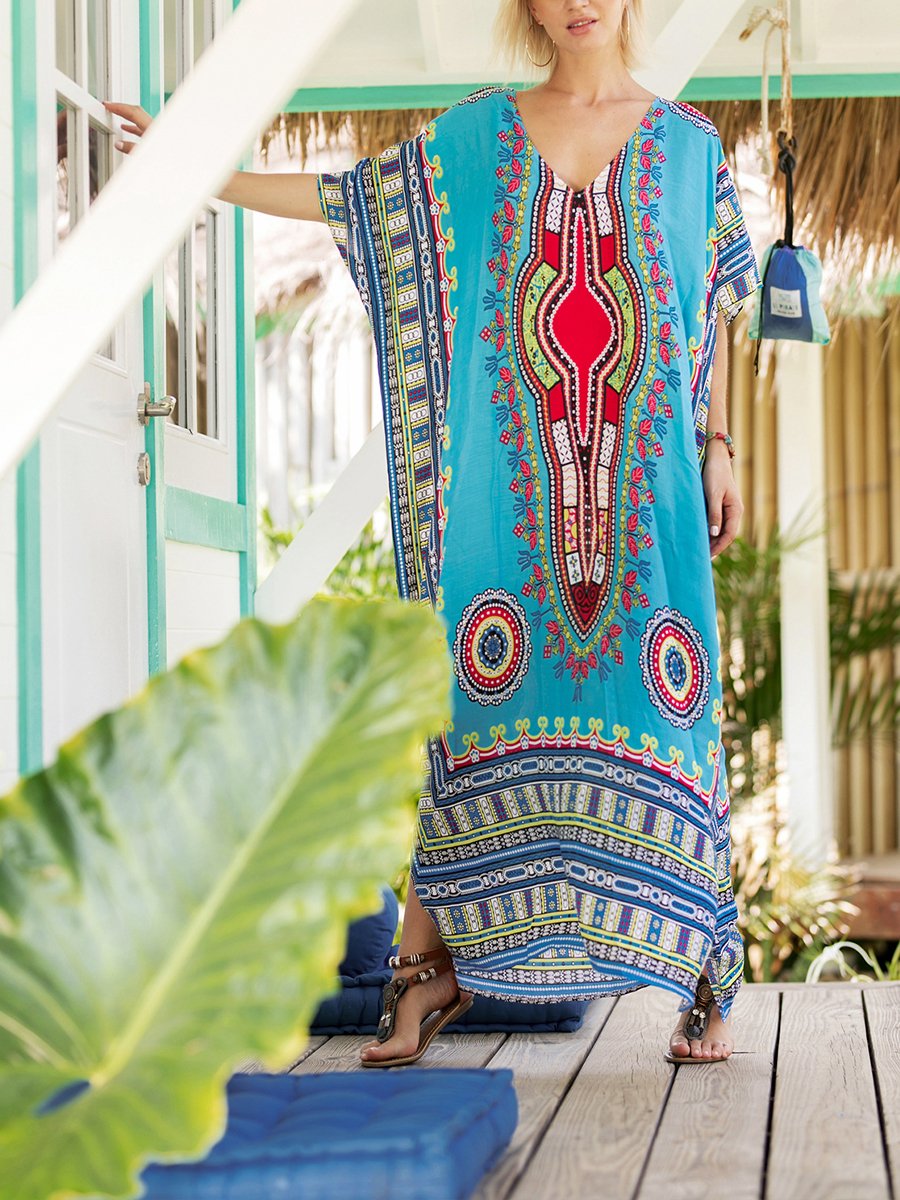 South American Print Casual Dress